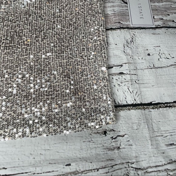 NWT 1.State Sequin Wide Strap Draped Tank Top Size M - Picture 7 of 9